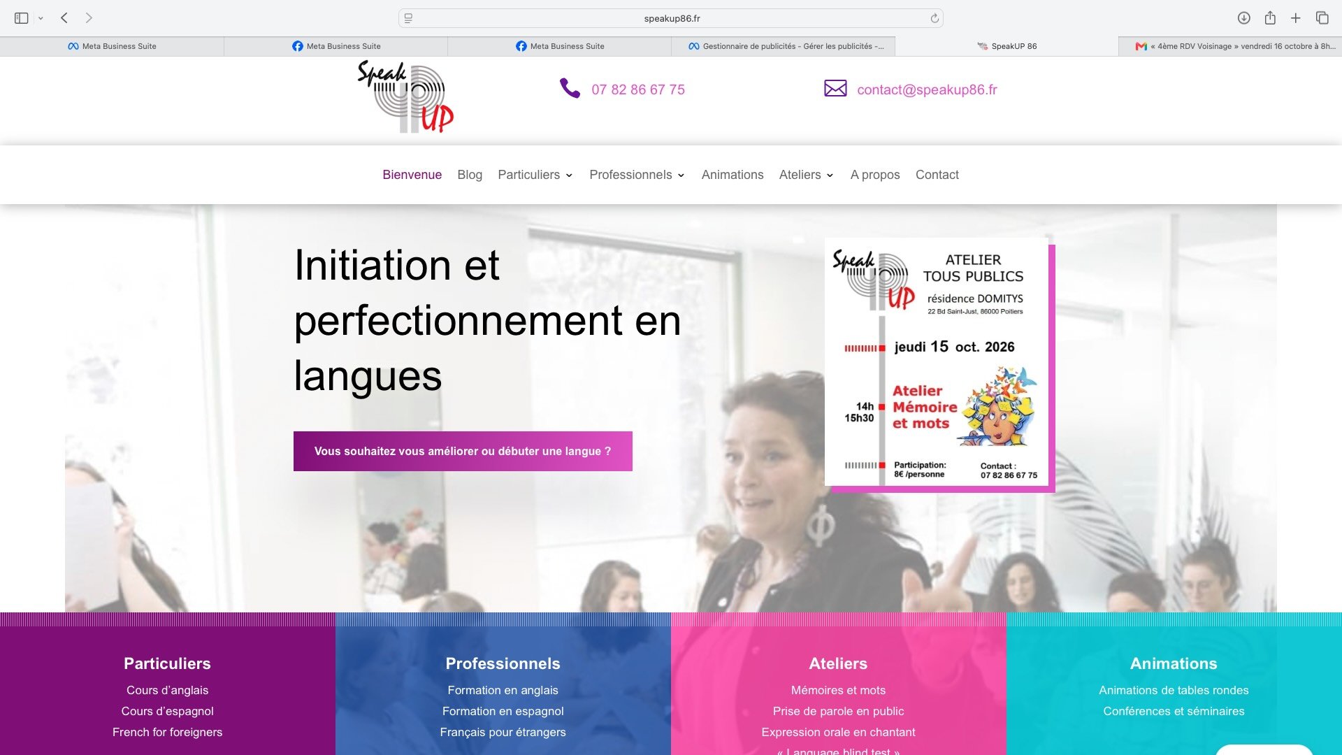 Refonte site internet WordPress Poitiers